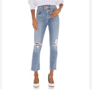 Agolde Riley High Rise Crop Jeans | Size 28
